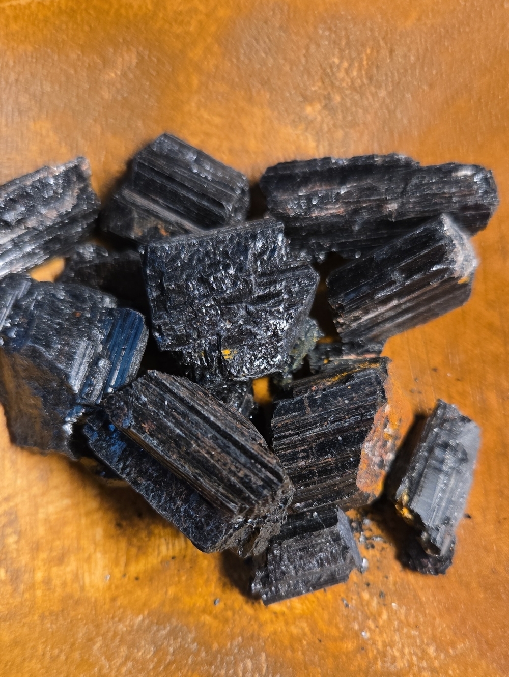 Raw Black Tourmaline Chunk Lot - Natural Raw Crystals